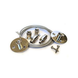Edelstahl-Abhängung 4er Set für FibreSilent™ Deckensegel (max. 100 cm)